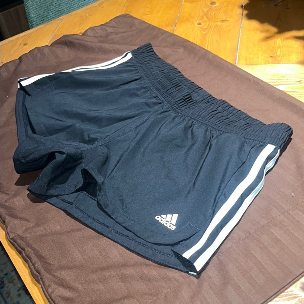 Adidas Classic Black Athletic Pacer Shorts NWT - Picture 3 of 12